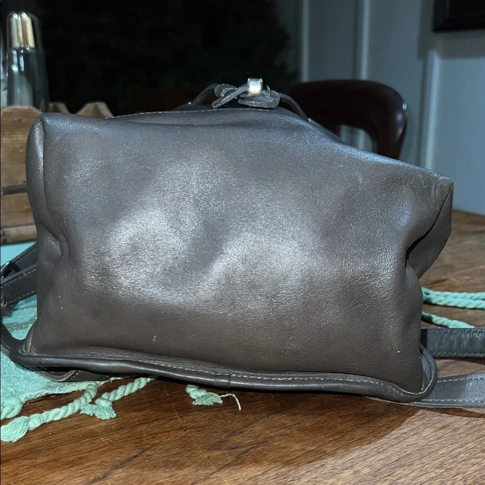Coach 9791 Vintage Dark Gray Leather Backpack